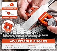 Vista 3 de Sharpening Stone with Honing Guide Tool,chisel set for Woodworking,Flattening Stone,Complete Sharpening System Tools for Chisel Sharpening and Plane