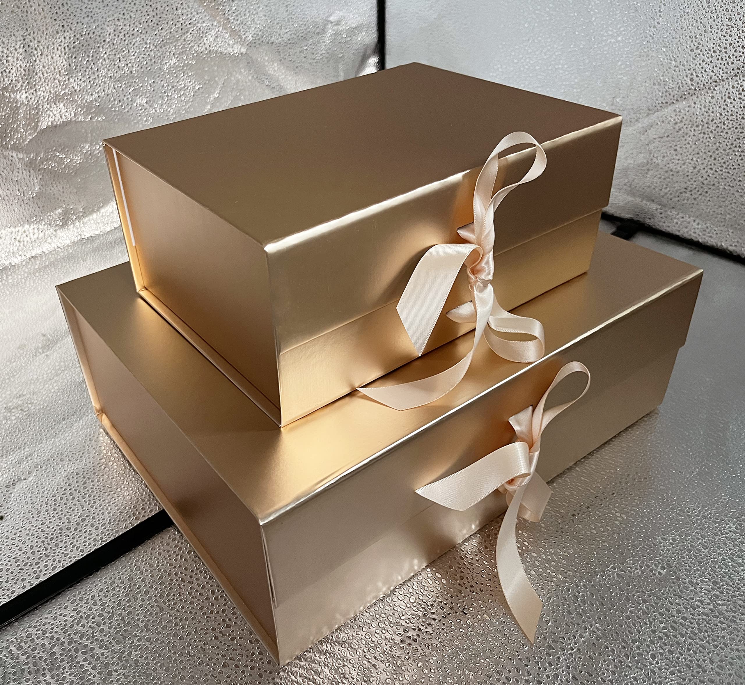 Geschenkdoos 32 x 23 x 10,5 cm, extra grote geschenkdozen voor cadeaus met magnetisch deksel en lint, geschenkdoosje voor Valentijnsdag, Pasen, verjaardag, bruiloft, babyshower, roze