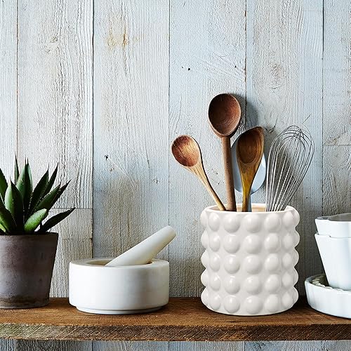 Miniatura 6 de DILATATA Maceta de cerámica de 6 pulgadas para plantas de interior con agujero de drenaje, maceta de burbujas para flores, maceta de jardín, maceta