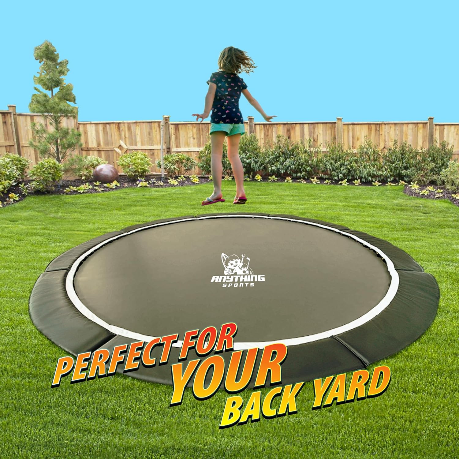 Round In-Ground Trampoline – Heavy-Duty Flush-to-Ground Outdoor Jumping Mat with Galvanized Frame, Safety Padding & Easy Install Kit | Ideal for Kids, Families & Athletes| 12 or 14 Diameter Trampoline