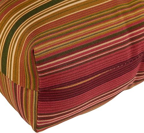 Miniatura 4 de Greendale Home Fashions Cojín para asiento y respaldo de exterior, 38 x 21 pulgadas, 1 unidad (paquete de 1), diseño de rayas canela