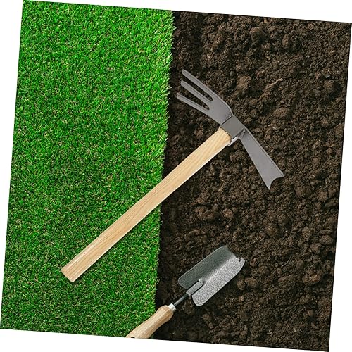 Miniatura 3 de Juego de azadas de jardín robustas 2pcs azada para hortalizas al aire libre flor agricultura herramienta de jardinería