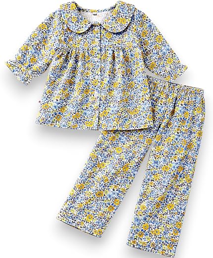 HuggleBug Kids Nightwear Set | Premium Soft Cotton Double Cloth | Button-Down Top &amp; Pyjama | Breathable 2-Piece Sleepwear ...