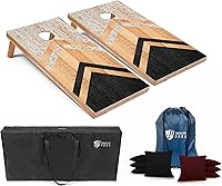 Vista 12 de Tailgating Pros Tablas de Cornhole livianas – Juego de cornhole de 4 x 2 pies con diseño moderno de madera con funda de transporte y juego de 8