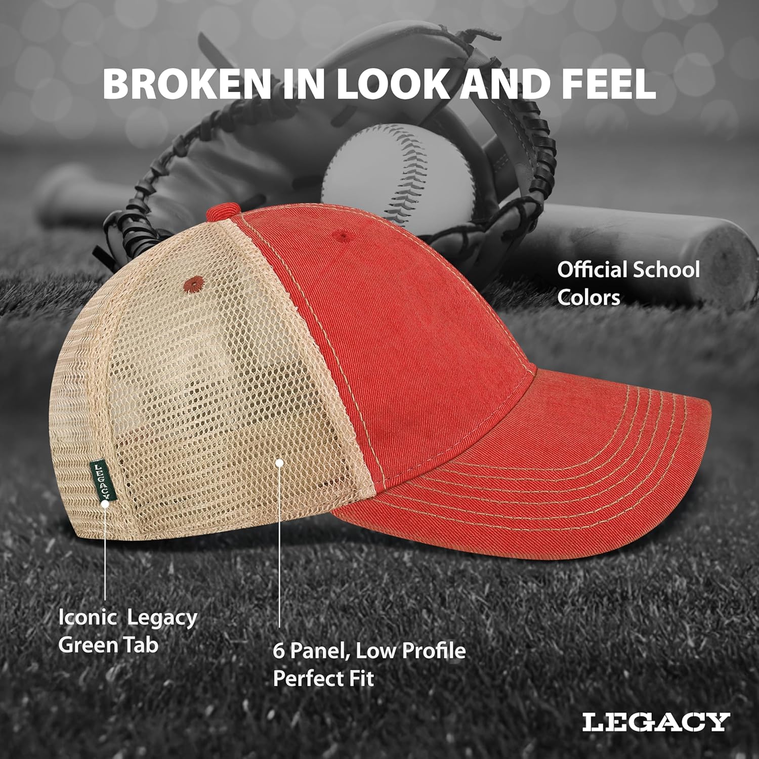Legacy NCAA Officially Licensed Baseball Hat, Lightweight Cap for Men & Women, (OFA), One Size Fits Most, Snapback Closure