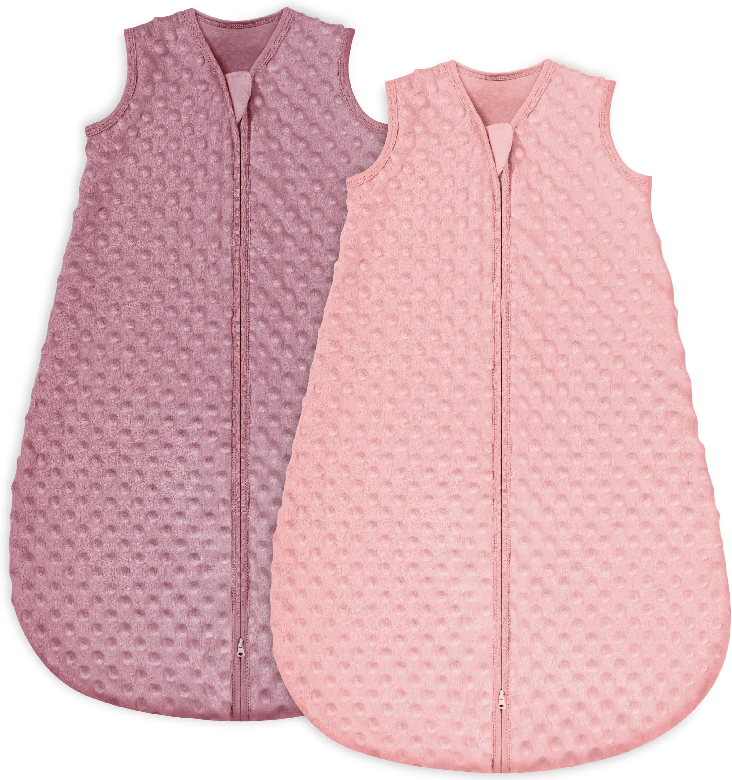 Yoofoss Fleece Baby Sleep Sack 0-6 Months with Plush Dots, TOG 1.5 Baby Wearable Blanket with 2-Way Zipper, Organic Cotton Toddler Sleep Sack Fleece