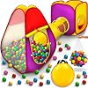 KIDUKU® 3-teiliges Bällebad Spielzelt Babyzelt Krabbeltunnel 200 Bälle Tasche für drinnen und draußen
