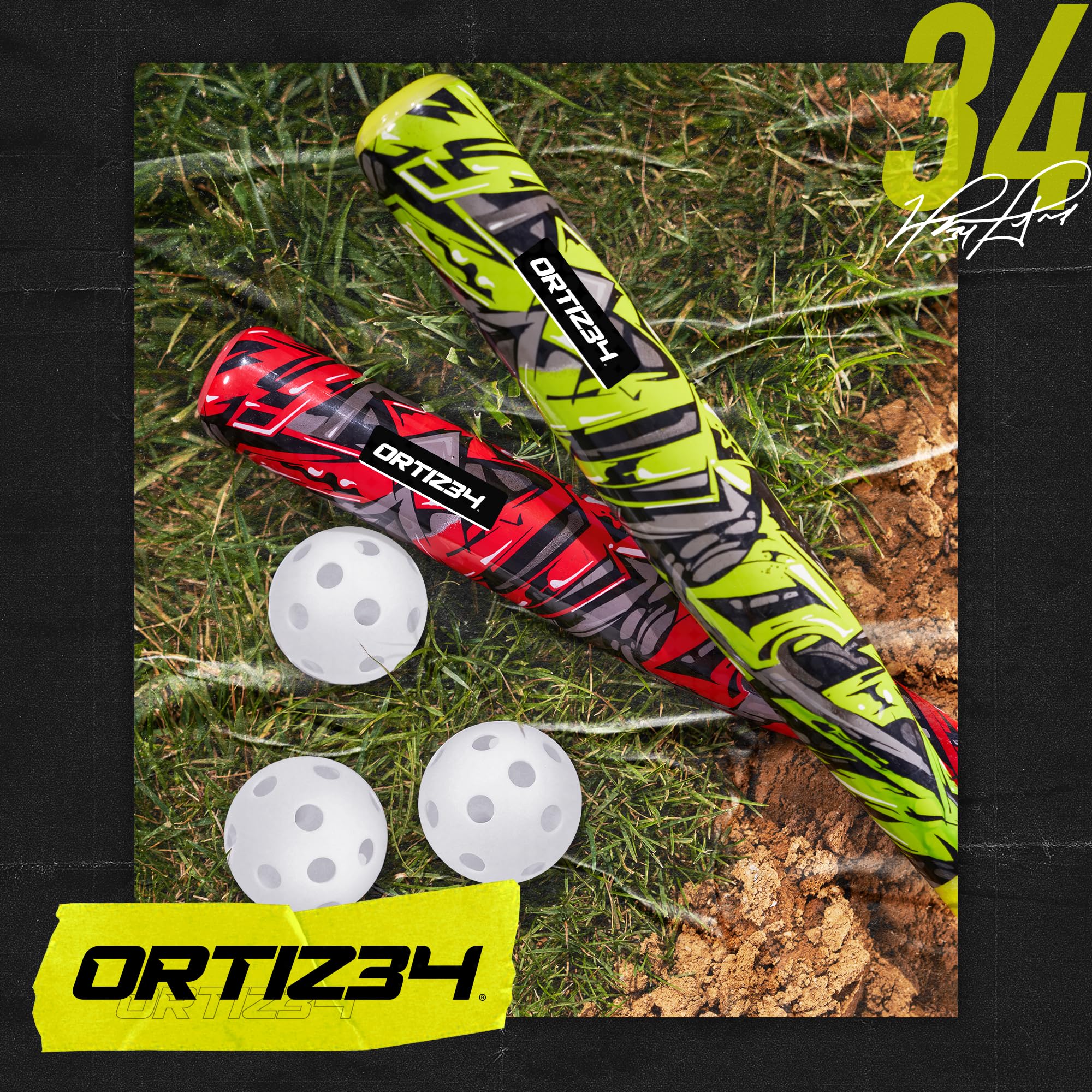 Amazon | バット&ボールセット - グラフィティプラスチックバット