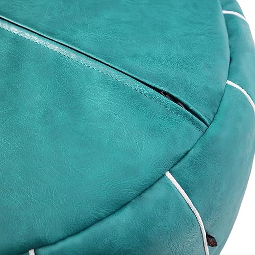 Miniatura 9 de Thgonwid Puf de almacenamiento marroquí sin rellenar, asiento otomano hecho a mano, de piel sintética, reposapiés, para sala de estar, dormitorio o