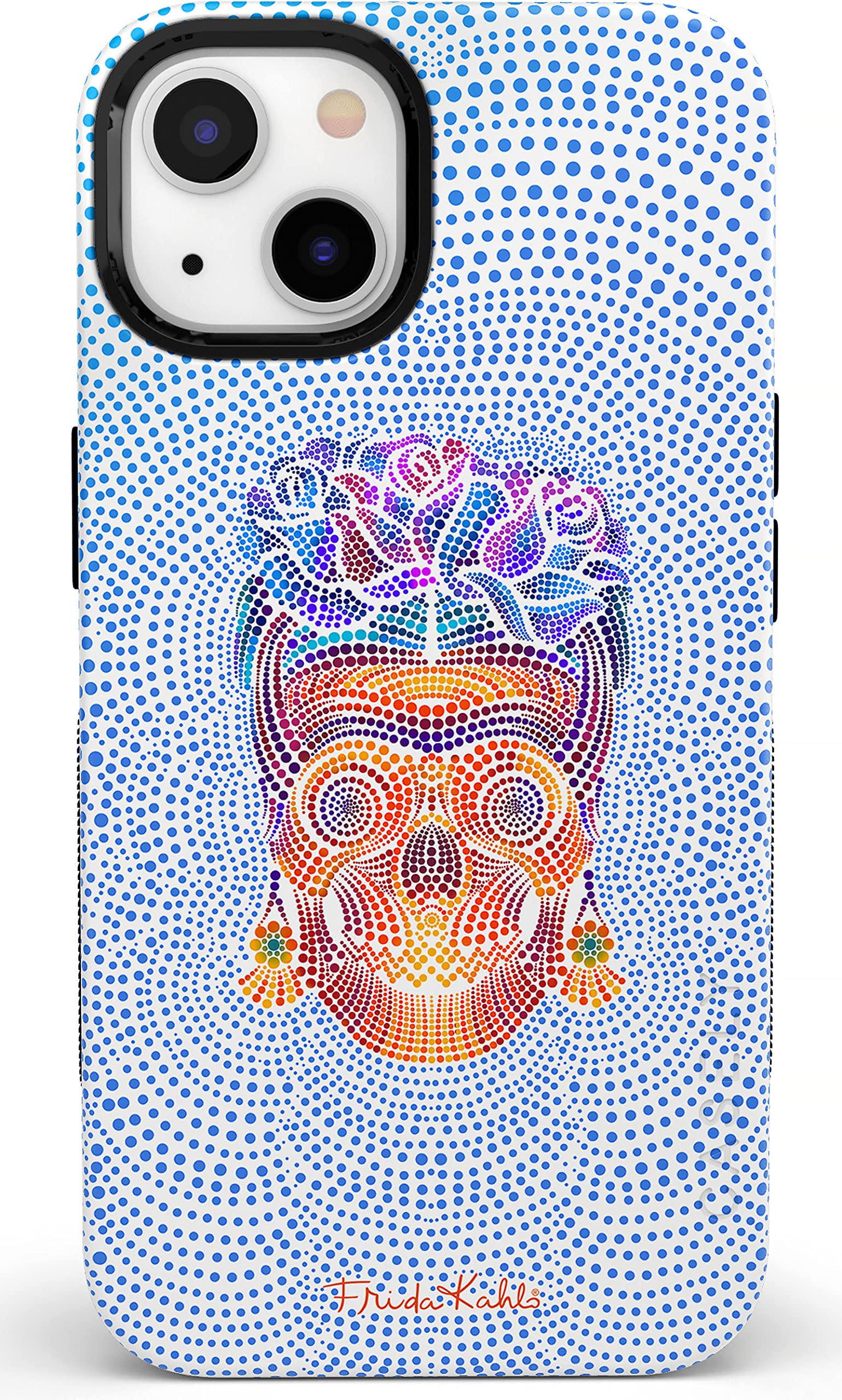 Casely iPhone 13 Case | Compatible with MagSafe | Vida y Muerte | Frida Kahlo Dotted Skull Case