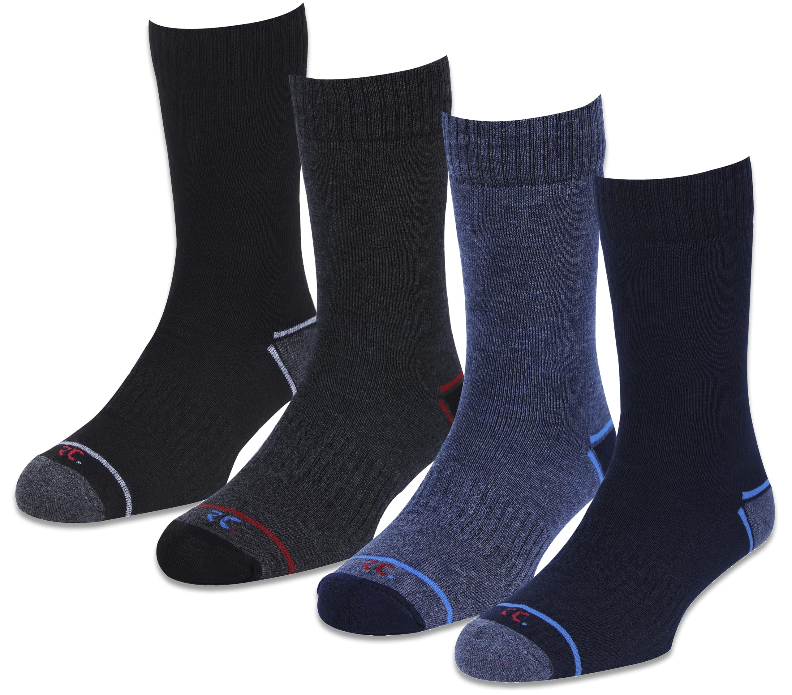 Men's Thick & Warm Woolen Calf Length Towel Multicolored Socks, Pack of 4, Winter Wear Terry Cushioned Thermal Socks For Men-image-12