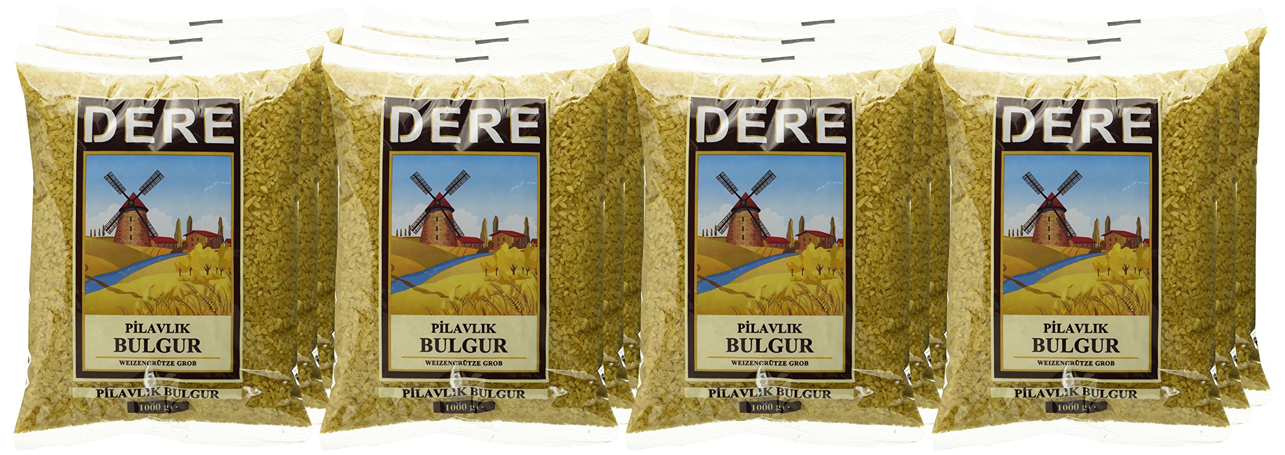 DERE Weizengrütze grob Pilavlik Bulgur, 12er Pack (12 x 1 kg)