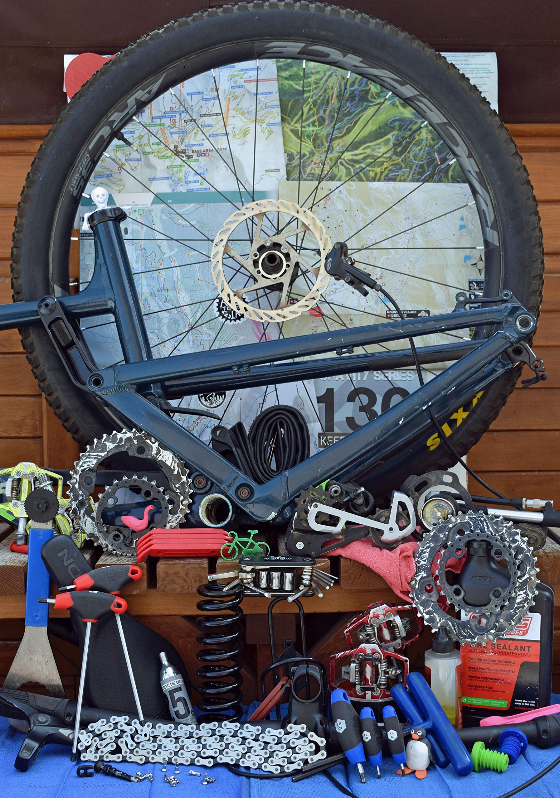 Parachute Puzzles 1000 Piece Puzzle - Mountain Bike Madness 1000 Piece Jigsaw Bicycle Parts Puzzle for Adults - Image 3