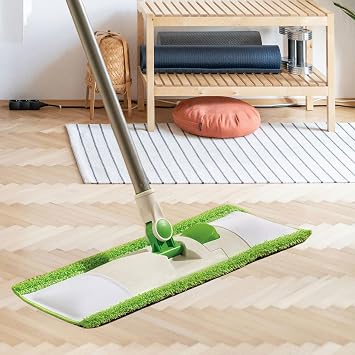 再利用可能なモップパッド 4個パック 3M Scotch-Brite M-005 フロアモップ、マイクロファイバーハードウッドフロアモップパッド ウェットまたはドライ使用モップ、折りたたみモップ15インチx3.9インチのモップヘッドに適合