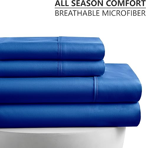 Miniatura 3 de American Home Collection Juego de sábanas de tamaño Queen, bolsillo profundo de 16 pulgadas, sábanas de microfibra ultrasuave, transpirables,