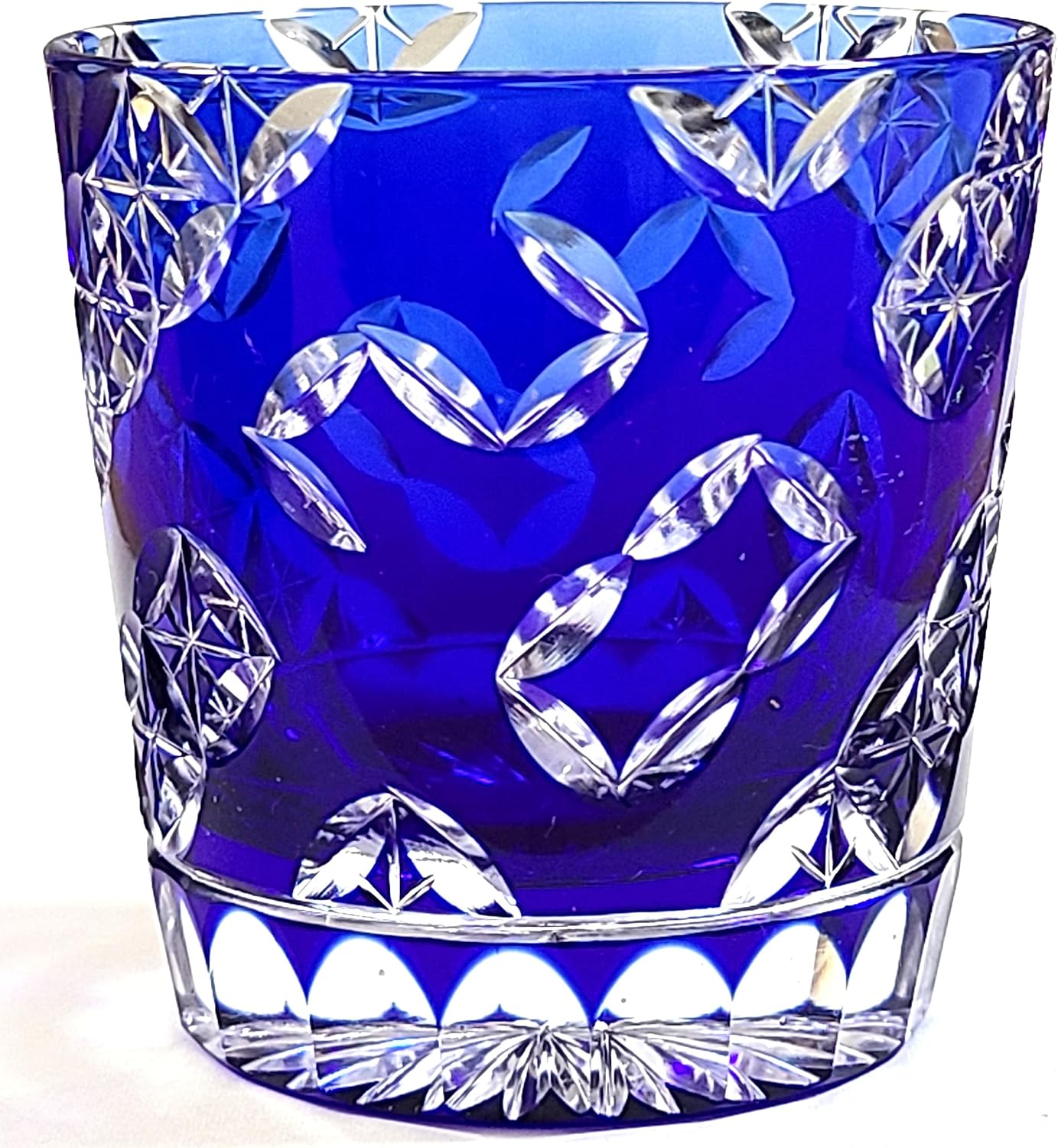 Seiwa Material RGL20-2 Kiriko Edo Kiriko, Made in Japan, Celebration, Calendar Glass, Gift, Wooden Box, Lapis, Blue, L7.8 fl oz (220 ml), Rock Glass, 20 Years Old, Coming-of-Age Celebration