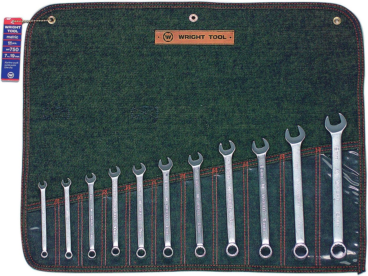 Wright Tool750 12 Point Metric Combination Wrench Set, 7mm - 19mm (11-Piece)