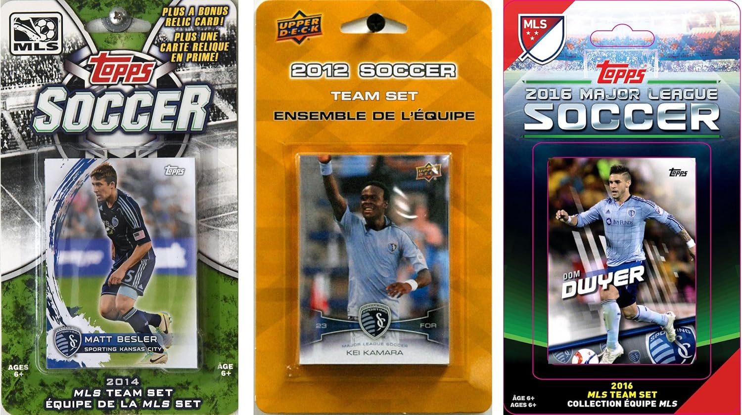 MLS 3 Different Trading Card Sets