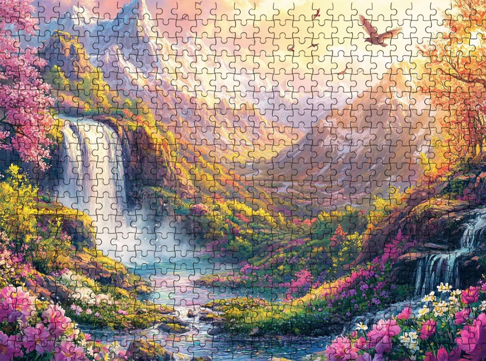 paesaggio uccello Puzzle 2000 Pezzi per Adulti, Puzzle in Legno - Collezione Classica con Poster Incluso - Sfida di Concentrazione e Passatempo Antistress, Gioco per Famiglia, 99 x 70 cm f0-527