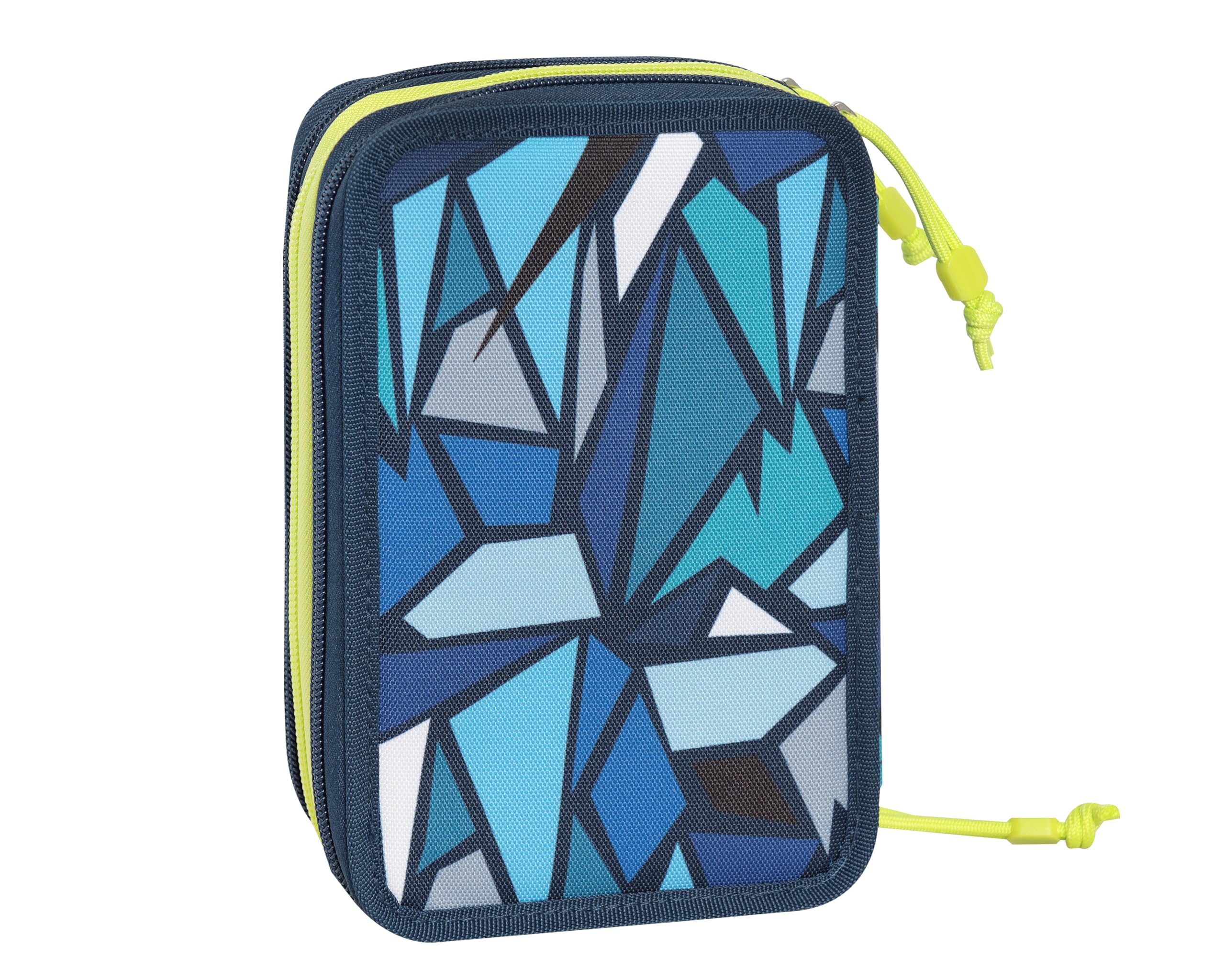 Franco Cosimo Panini WWF - Estuche escolar oficial WWF, estuche con 3 compartimentos para niño y niña con juego de papelería, bolígrafo borrable azul Frixion y práctico cierre de cremallera, 20 x 13 x