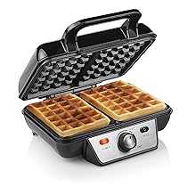 Tristar Cialdiera per Waffle, Acciaio Inossidabile, Nero, 23.7 x 25.6 x 9.6 cm
