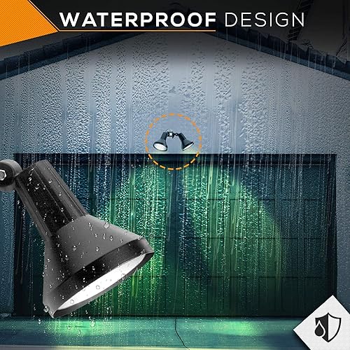 Miniatura 5 de Ciata Luz de inundación de seguridad al aire libre de 15 "1 cabeza con cuerpo de aluminio fundido resistente 150W PAR38 a prueba de clima acabado de