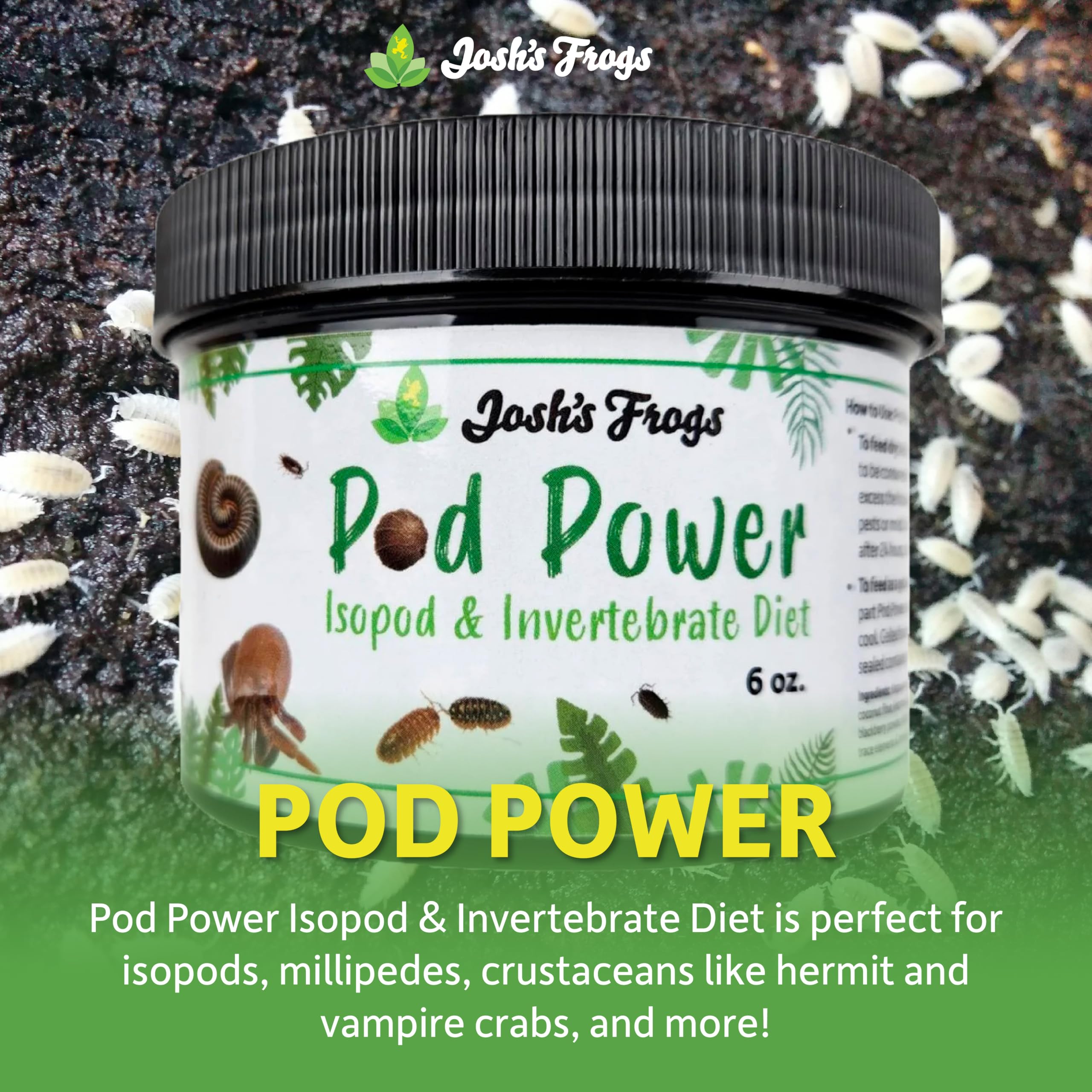 Josh's Frogs Pod Power Isopod and Invertebrate Powder and Gel Diet (6 oz.)