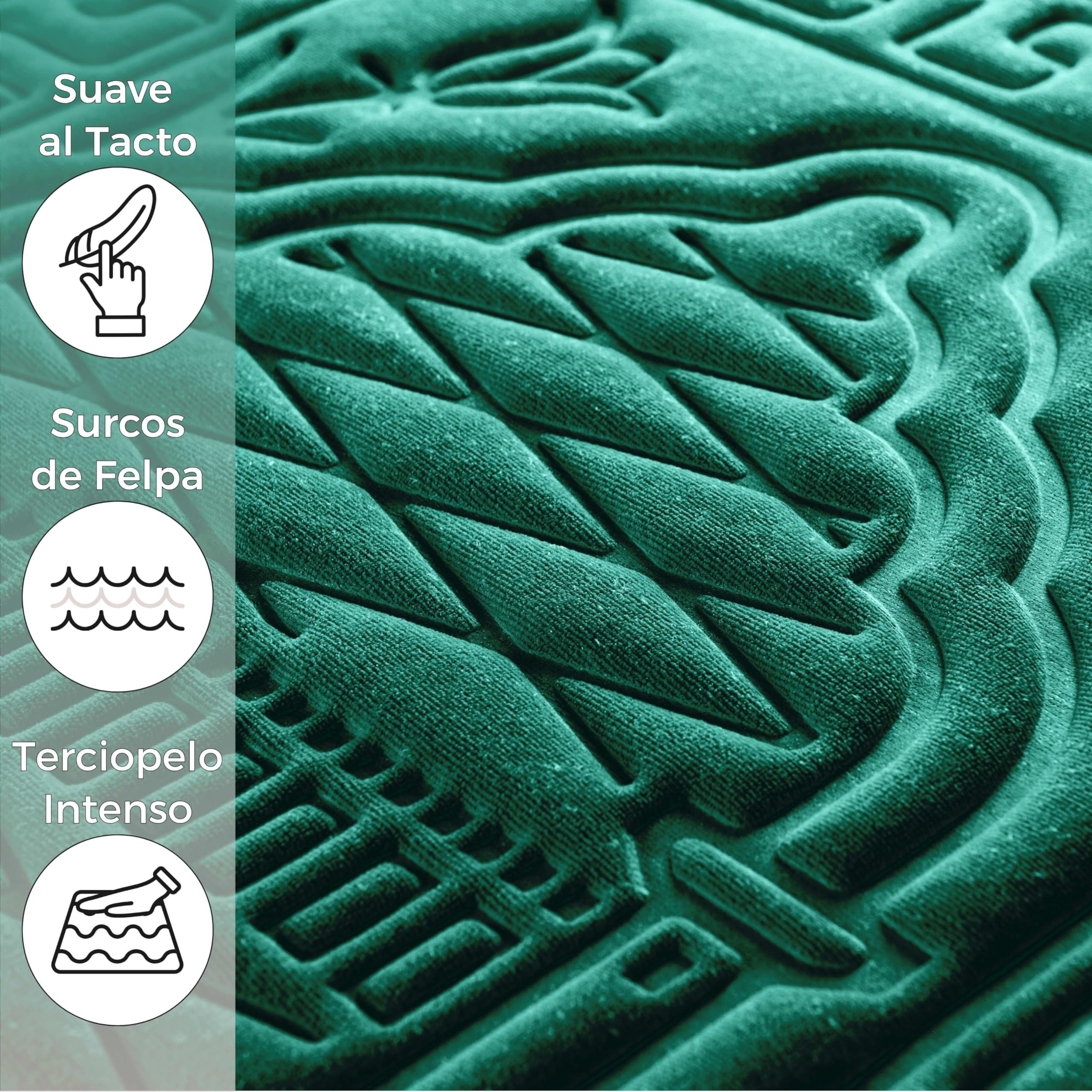 Sacred Artisans Alfombra de Rezo Islam Regalos para Musulmanes | Alfombra de Oración Musulmana Acolchada de Terciopelo Suave para Salah Ramadán Eid Hajj Viaje (Verde)
