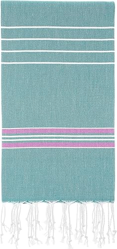 Toalla de baño Cacala 100 % de algodón, pestemal turco rayado