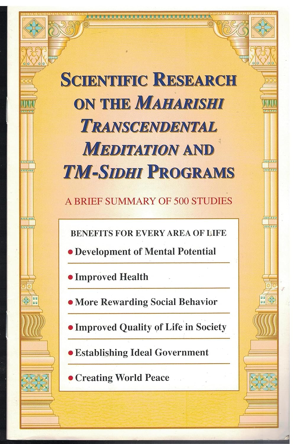 Scientific Research on the Maharishi Transcendental Meditation and Tm