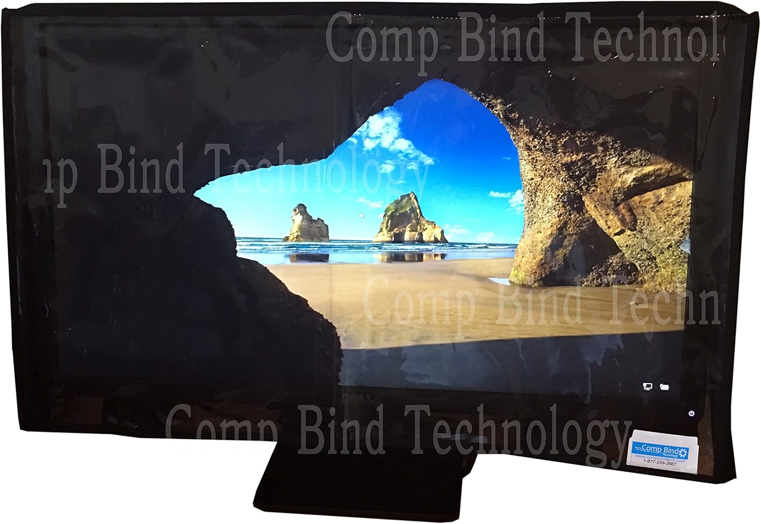 Cover for Dell P2314T 23'' LED Touch Screen Monitor Clear Transparent Nylon Anti-Static Dust Cover by Comp Bind Technology 23.25''W x 2.5''D x 16''H