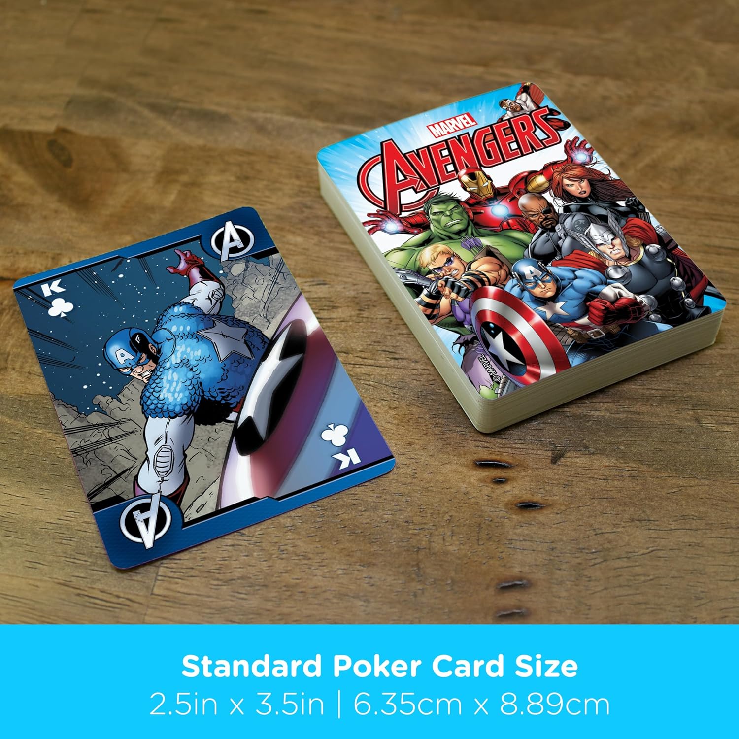 AQUARIUS Marvel Avengers Comics Playing Cards, 3",Multi-colored