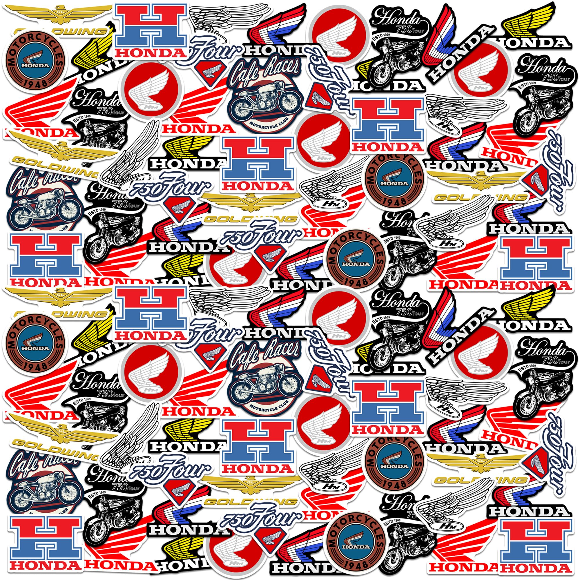 Honda Powersports 100ct Vinyl Large Deluxe Stickers Variety Pack - Laptop, Water Bottle, Scrapbooking, Tablet, Skateboard, Indoor/Outdoor
