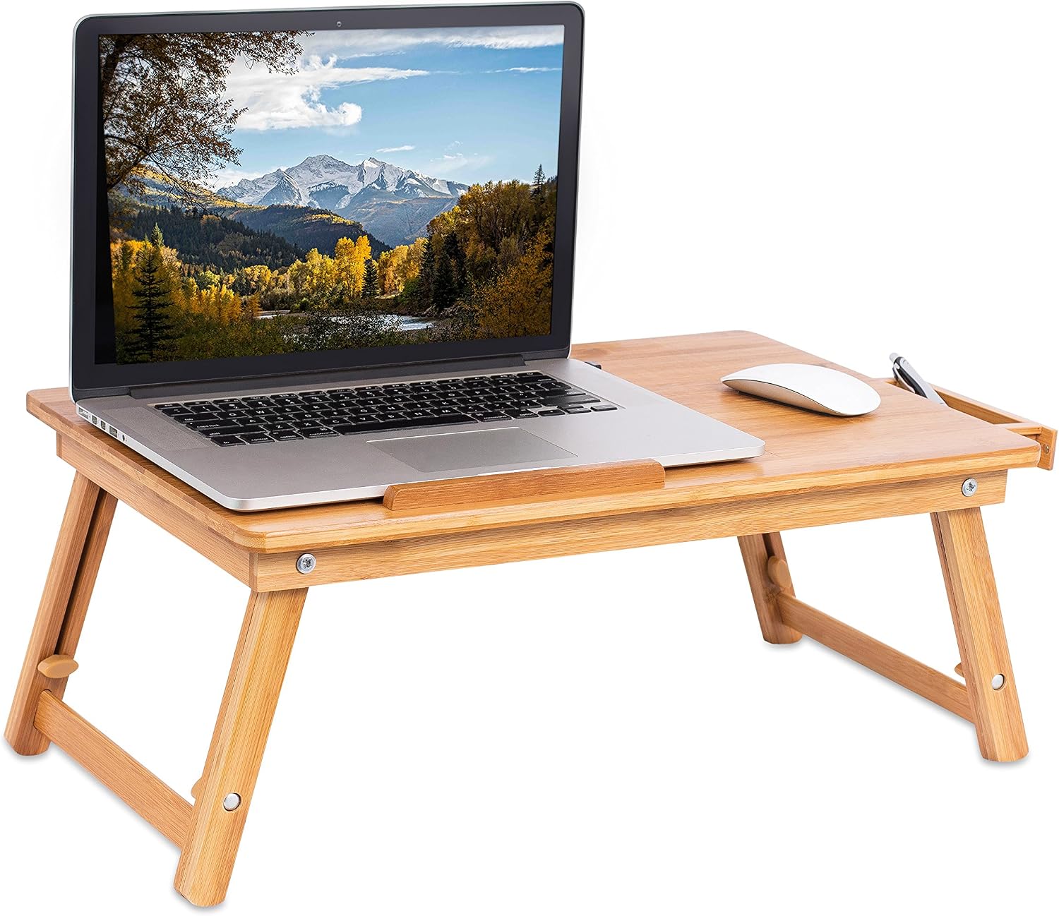 Sofia + Sam Bamboo Ventilation Lap Tray with Adjustable Legs (Natural)