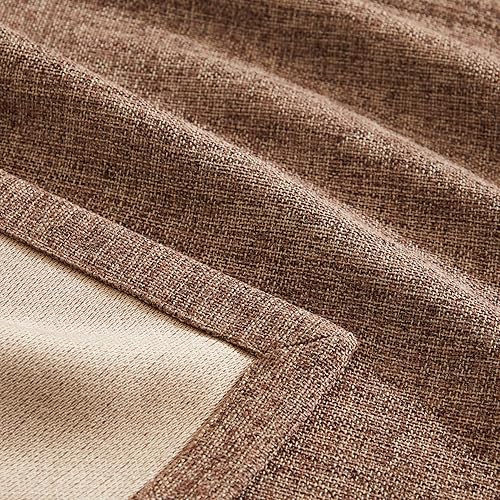 Miniatura 6 de ZeeMart Camino de mesa de arpillera estilo granja de 48 pulgadas de largo, camino de mesa de comedor tejido rústico marrón para uso diario, 14 x 48