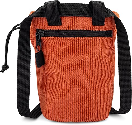 Miniatura 2 de Bolsa de tiza de pana vintage para escalada en roca, cubo de tiza Boulder con cinturón y bolsillo con cremallera - Equipo de escalada en roca