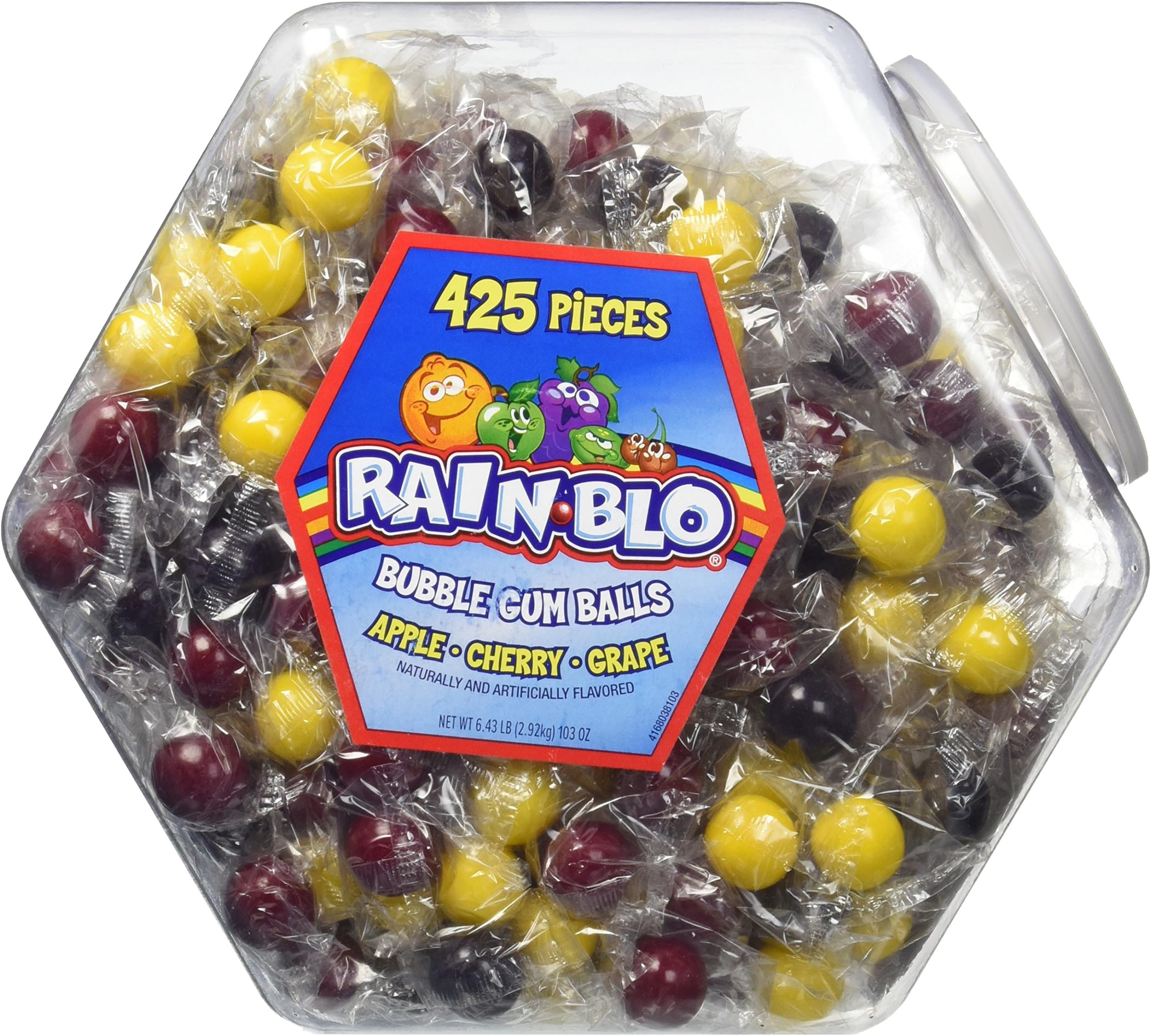 Rain-blo Bubble Gum Balls, 425 Count Jar
