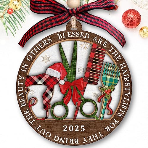 TUMSHANIP Adorno de peluquería  Regalos de peluquería para mujer  Peluquería, peluquero, esteticista, adornos de cosmetología  Regalos para