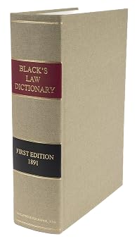 Blacks Law Dictionary, 1st Edition