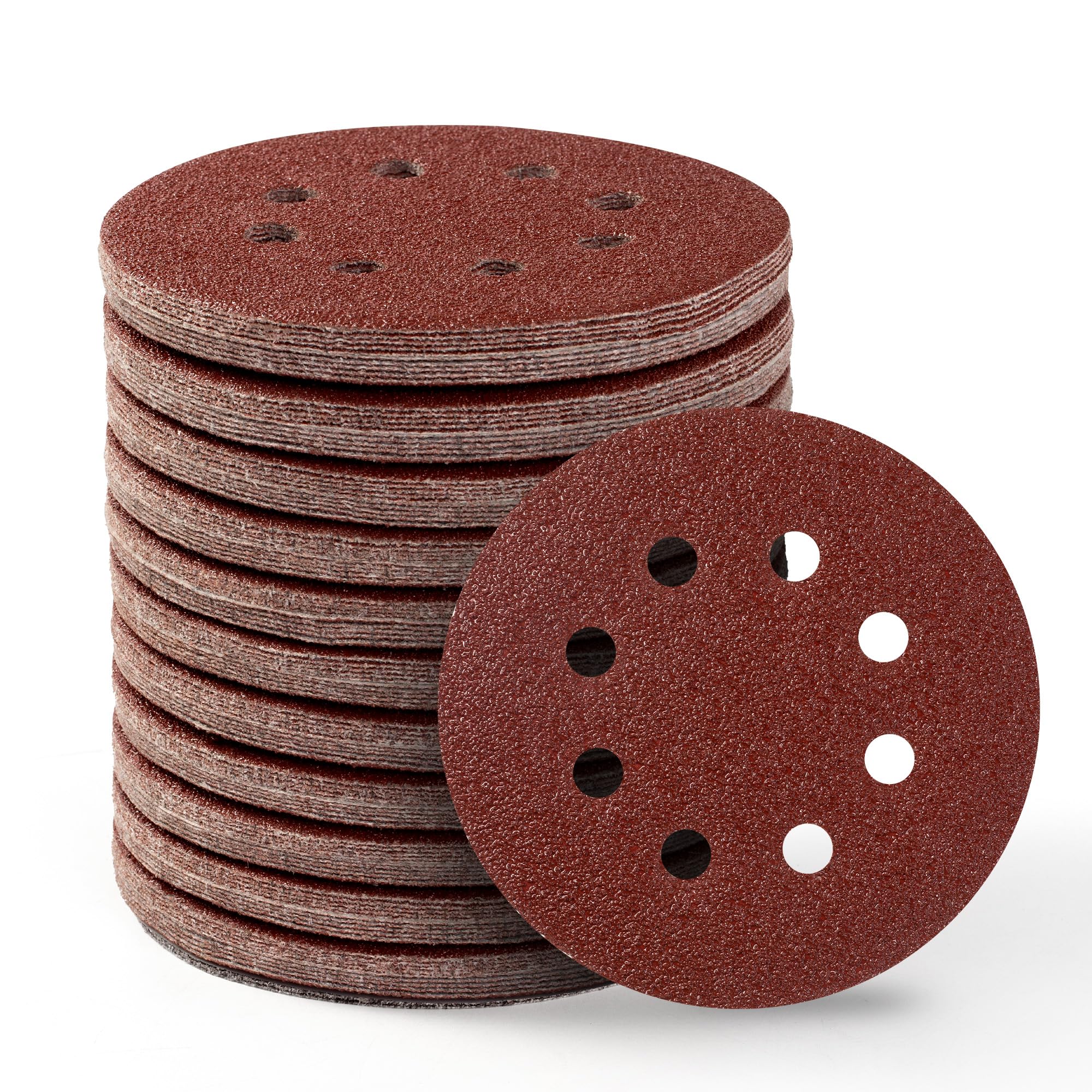 S SATC Sanding Discs 60 Grit 110Pcs Orbital Sander Discs 125mm Hook and Loop Round Orbital Sander Pads for Sanding