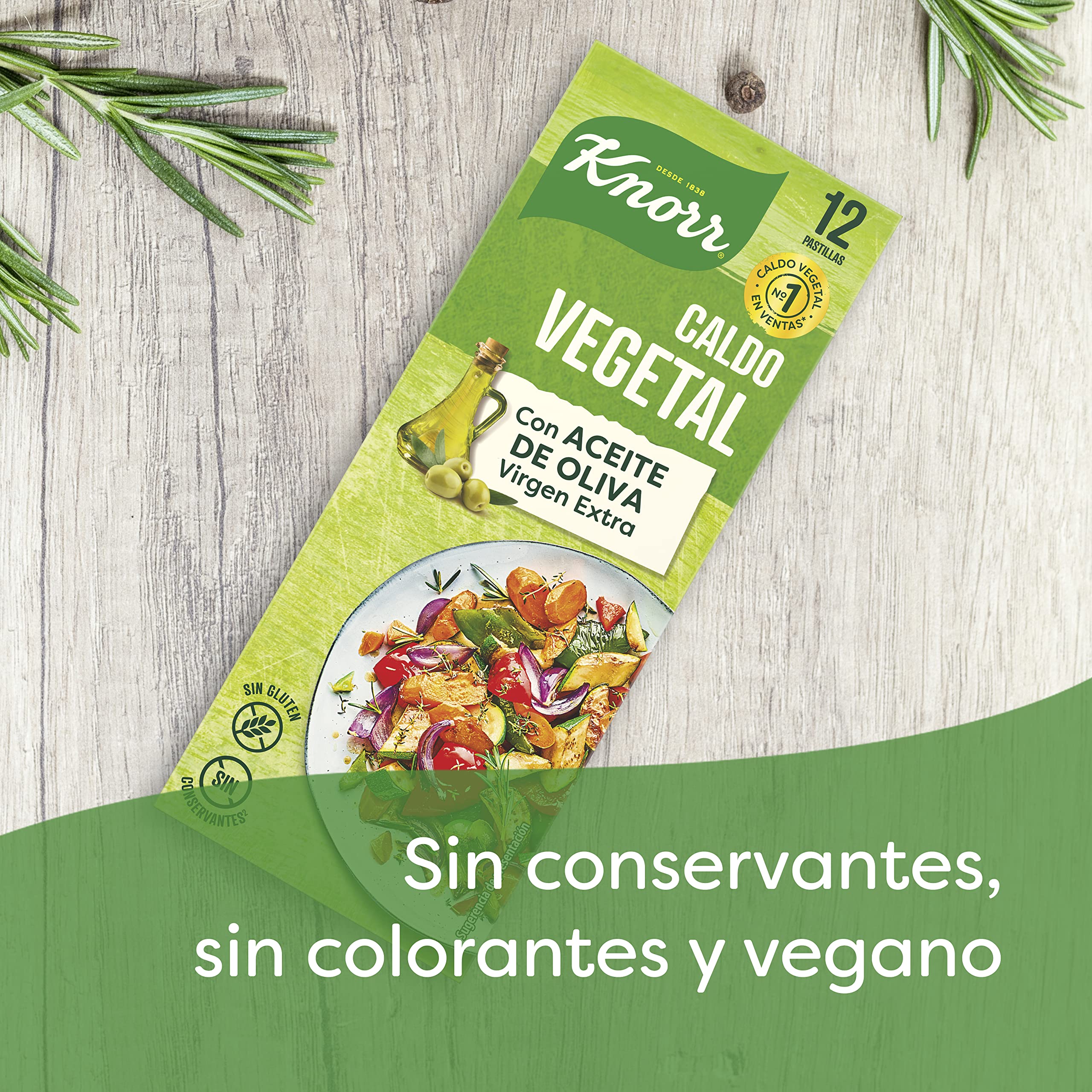 Knorr Caldo Vegetal 12 pastillas Pack de 18