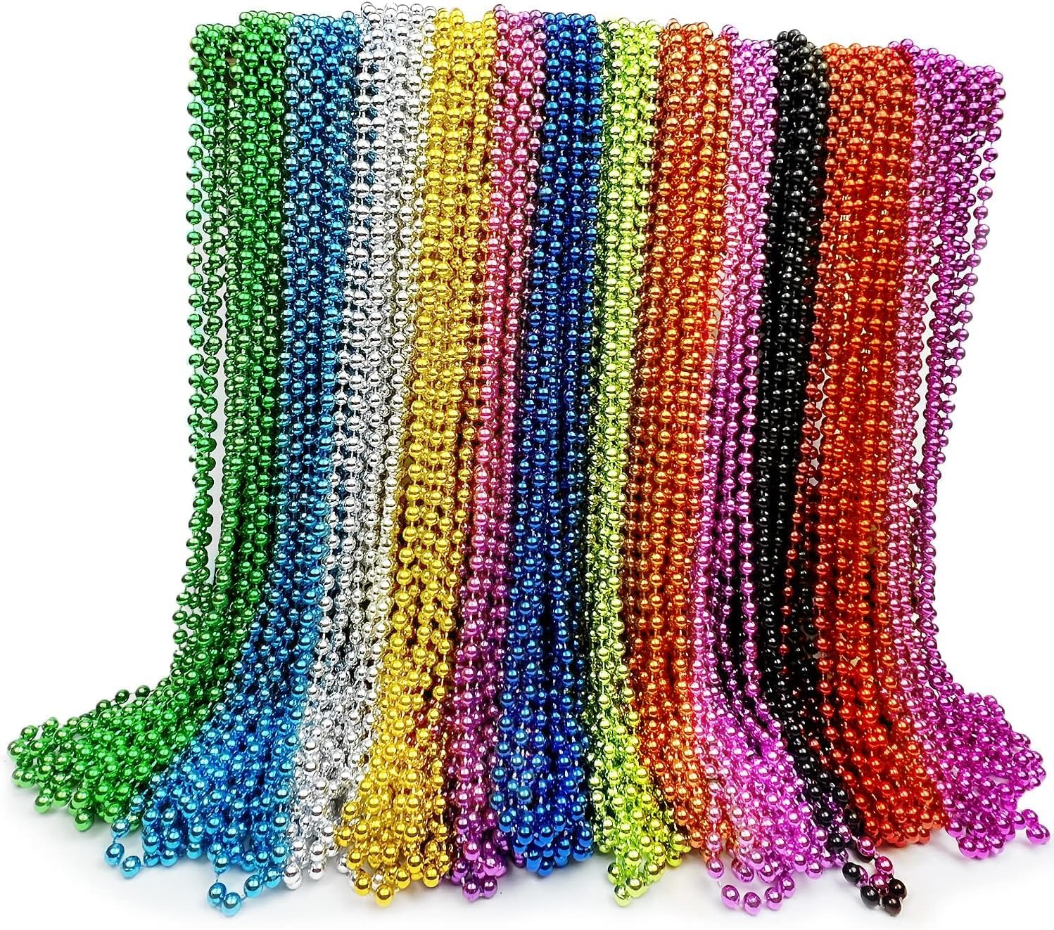 GiftExpress 72 pack Mardi Gras Beads Bulk, Mardi Gras Beads Necklaces