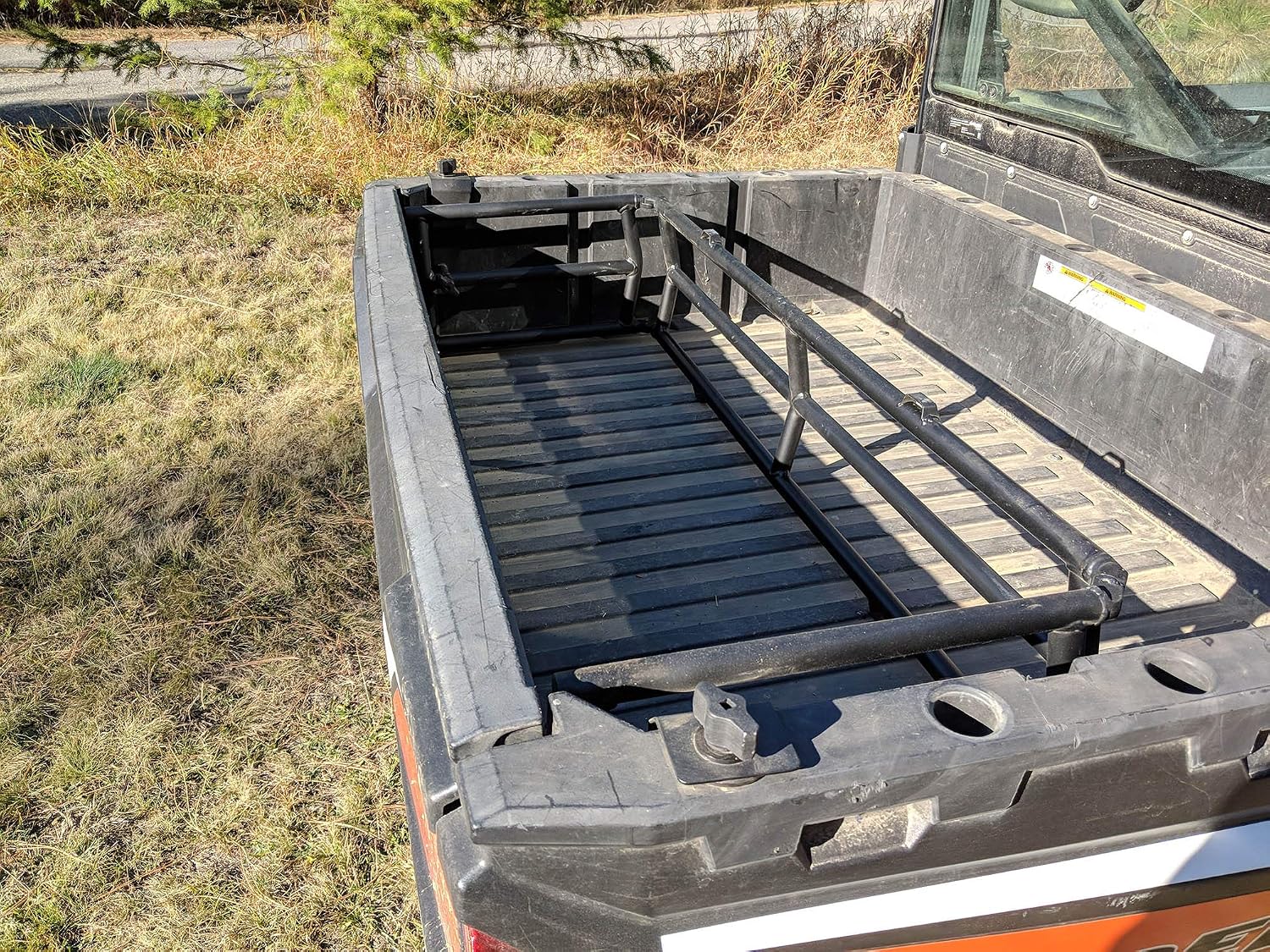 Cruiser Bed Extender/Divider, Rear Rack, Tailgate Extension for Polaris Ranger XP 900 / XP 1000 Full Size, Black Power Coat - Include 2 Twist Lock Anchors