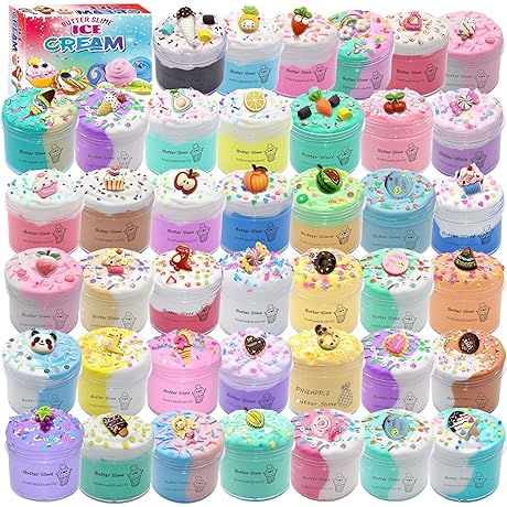Kid-Friendly Sensory Play with 45-Pack Butter Slime Kit