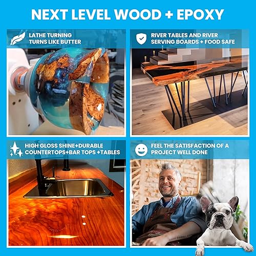 Miniatura 5 de -Resina de arte de resina epoxi- Claridad de diamante-Fórmula original- Resina del artista para recubrimiento, arte de resina, geodas, mesa, bar,