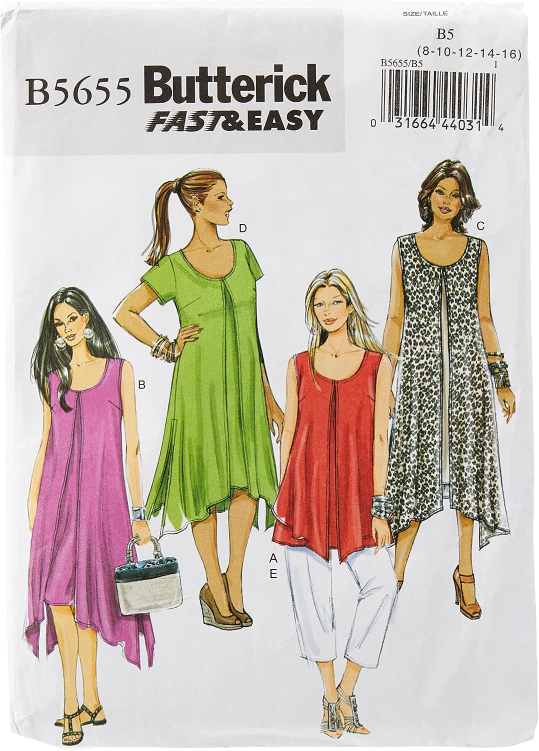 Butterick Patterns B5719 Patron Couture Femme Veste Robe Jupe Pantalon - Tailles 8-16