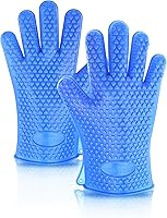 Vista 11 de New Star Foodservice 32376 - Manoplas de horno de silicona de grado comercial, color rojo, juego de 2