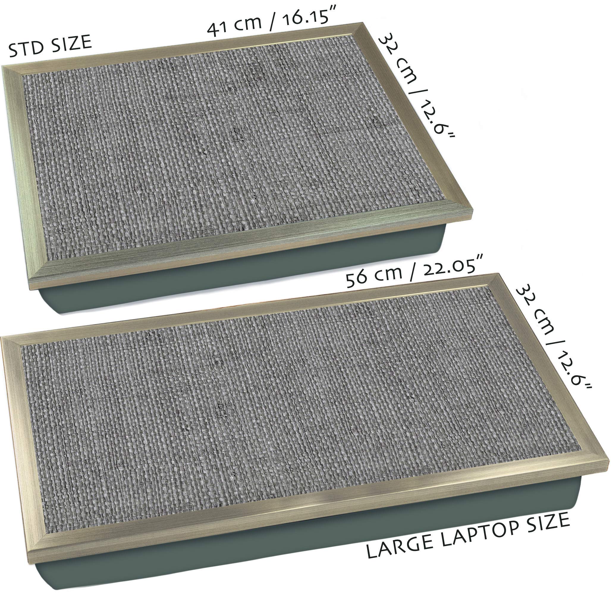 LINEN 72 Silver Lap TRAY With Bean Bag Cushion: Taupe Grey Soft Padded Breakfast In Bed, TV Dinner Tray For Eating, Laptop Desk Tray Table - Canada - View #5
