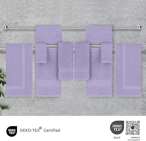 Vista 11 de Towels Beyond - Juego de toallas de lujo de 6 piezas, 100% algodón turco, de secado rápido, altamente absorbente y cómodo, incluye 2 toallas