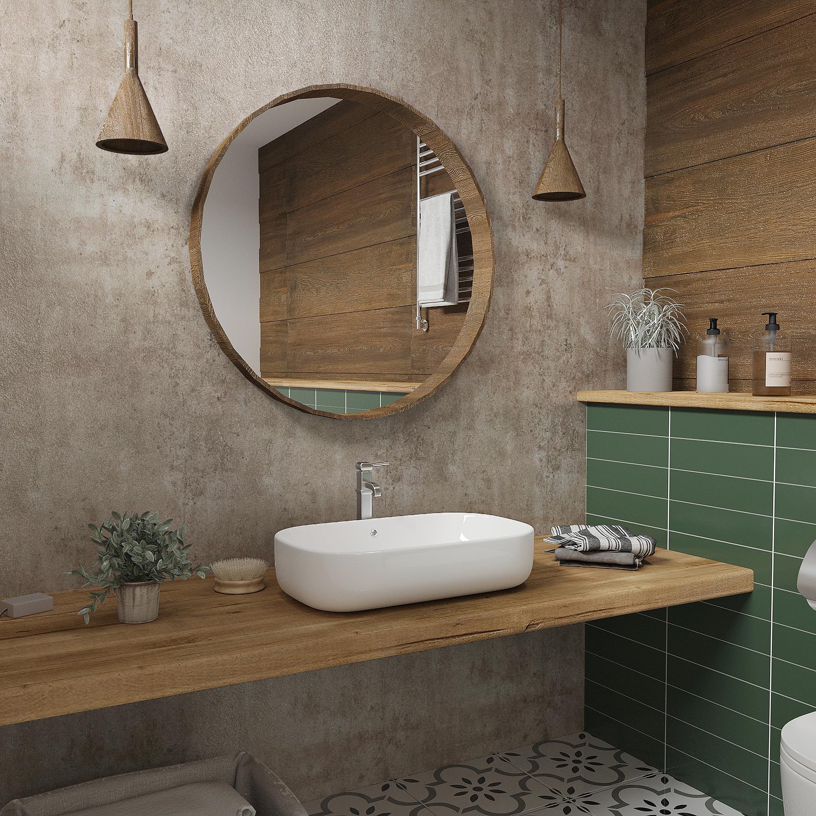 VaryPaper Peel and Stick Metallic Brown Concrete Wallpaper 40cmx200cm Thick Cement Contact Paper for Kitchen Countertops Sticky Back Plastic Industrial Wallpaper for Living Room Hallway Furniture Wrap - Image 4